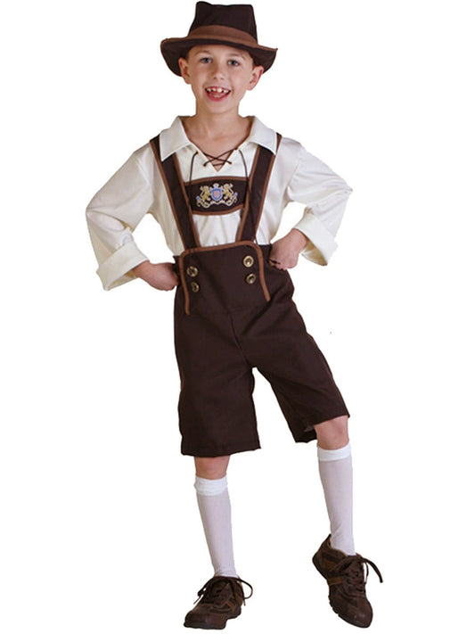 Max Müller - Traditionelles Oktoberfest - Kinderlederhosen + Hemd +Mütze
