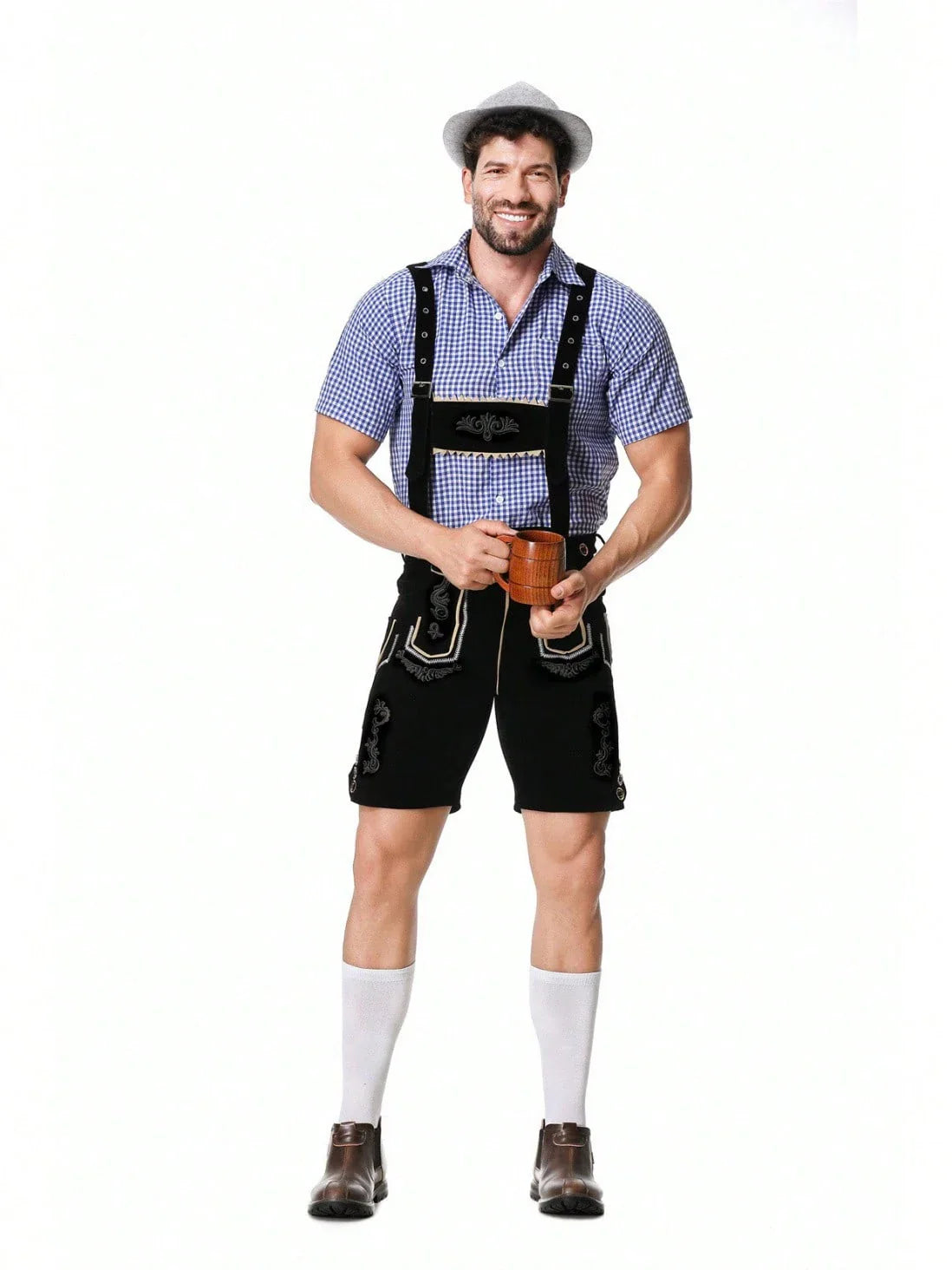 Jakub Nowak - Traditionelles Oktoberfest - Lederhosen + Hemd + Hut